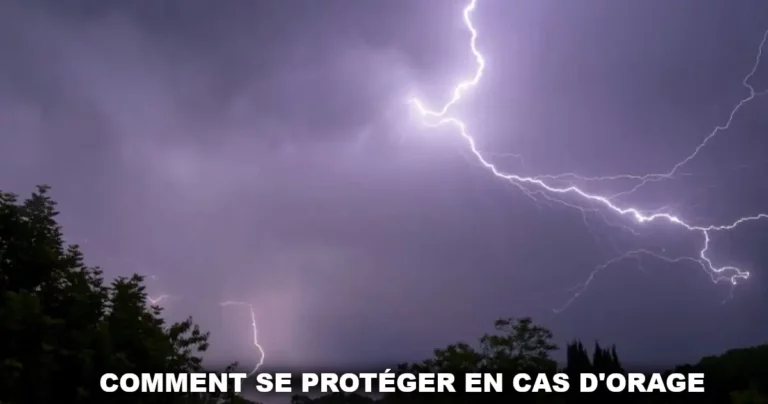 Comment se protéger en cas d'orage